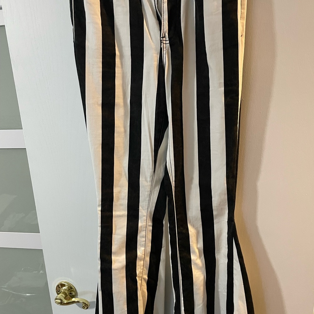 Black and White Striped Pants